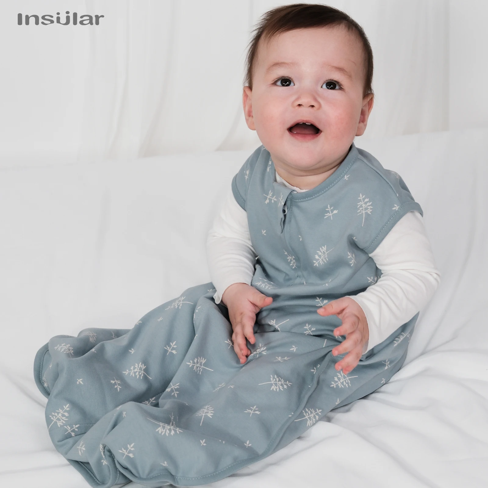 INSULAR Baby Sleeping Bag Pure Cotton Cocoon Envelope For Newborns Zipper Sleep Sacks Printed Baby Swaddle Bedding Accessories