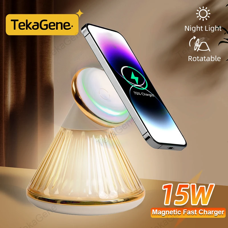 

3 In 1 Wireless Magnetic Charger 15W Fast Charging Dock StationUSB Type C Port For iPhone 15 14 13 12 Pro Max Huawei Xiaomi