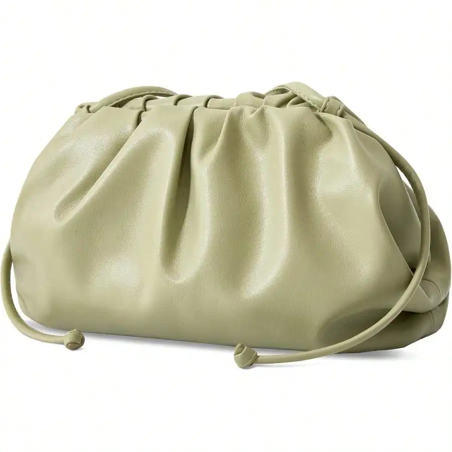 Elegante Plissierte Vegane Leder-Clutch für Damen, Weiche Cloud-Dumpling-Clutch-Tasche, PU-Abendtasche, Handtasche