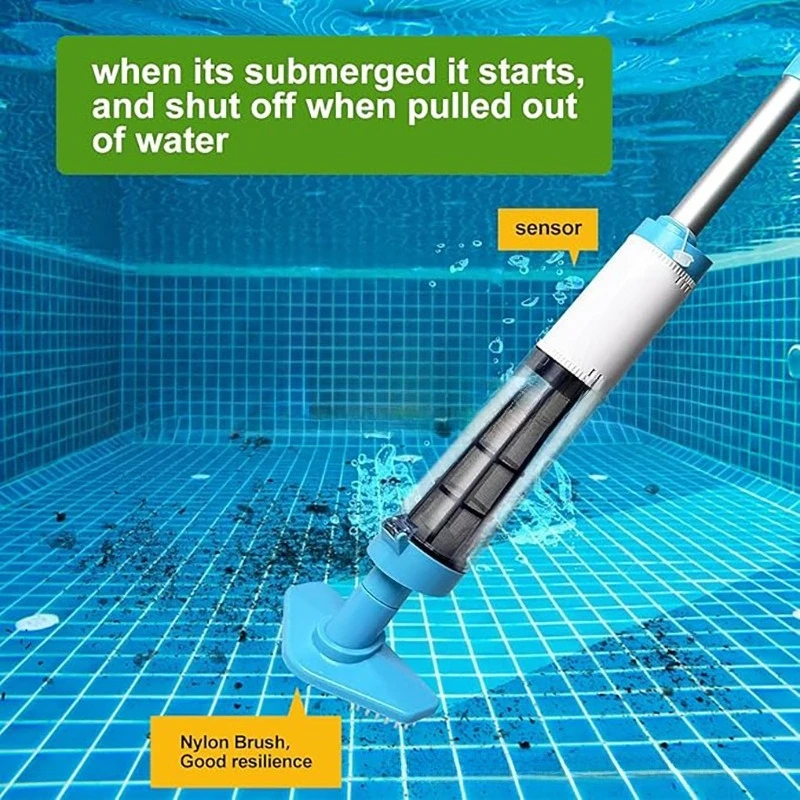 Clean swimming pool hand-held vacuum cleaner cordless vacuum suction