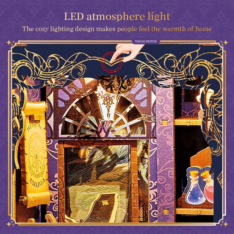 مكعبات بناء مشهد الشارع العمارية الخشبية، وكالة السفر العقلية، نموذج سطح المكتب، هدايا عيد الميلاد والهالوين للأطفال