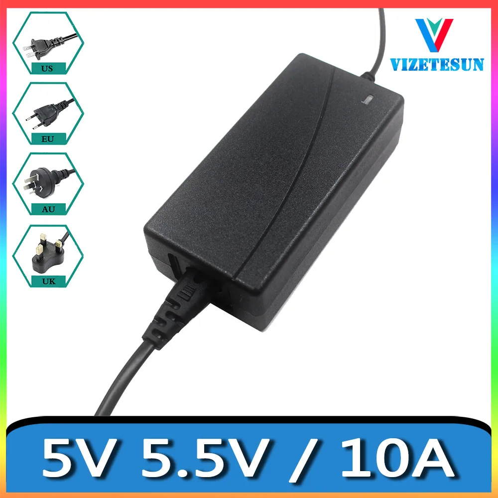 

5V 5.5V 10A Switching Power Adapter DC5.5*2.1MM DC Stabilized Power Cord