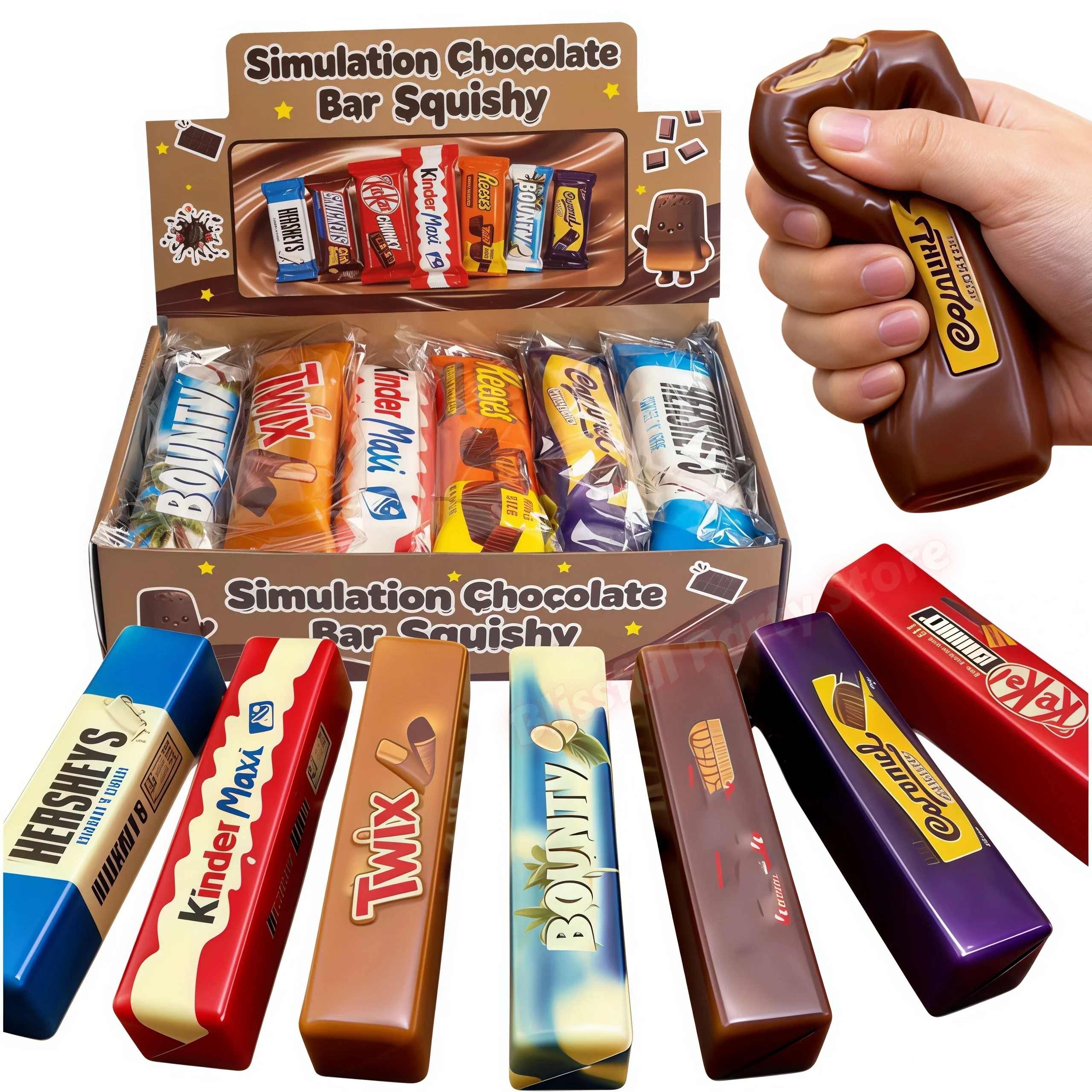 Simulierte Schokoladen-Butter-Sticks Quetschspielzeug Langsam Rückfedernde Quetschspielzeuge Stressabbau-Sensorikspielzeug Party-Geschenke – Detail 5