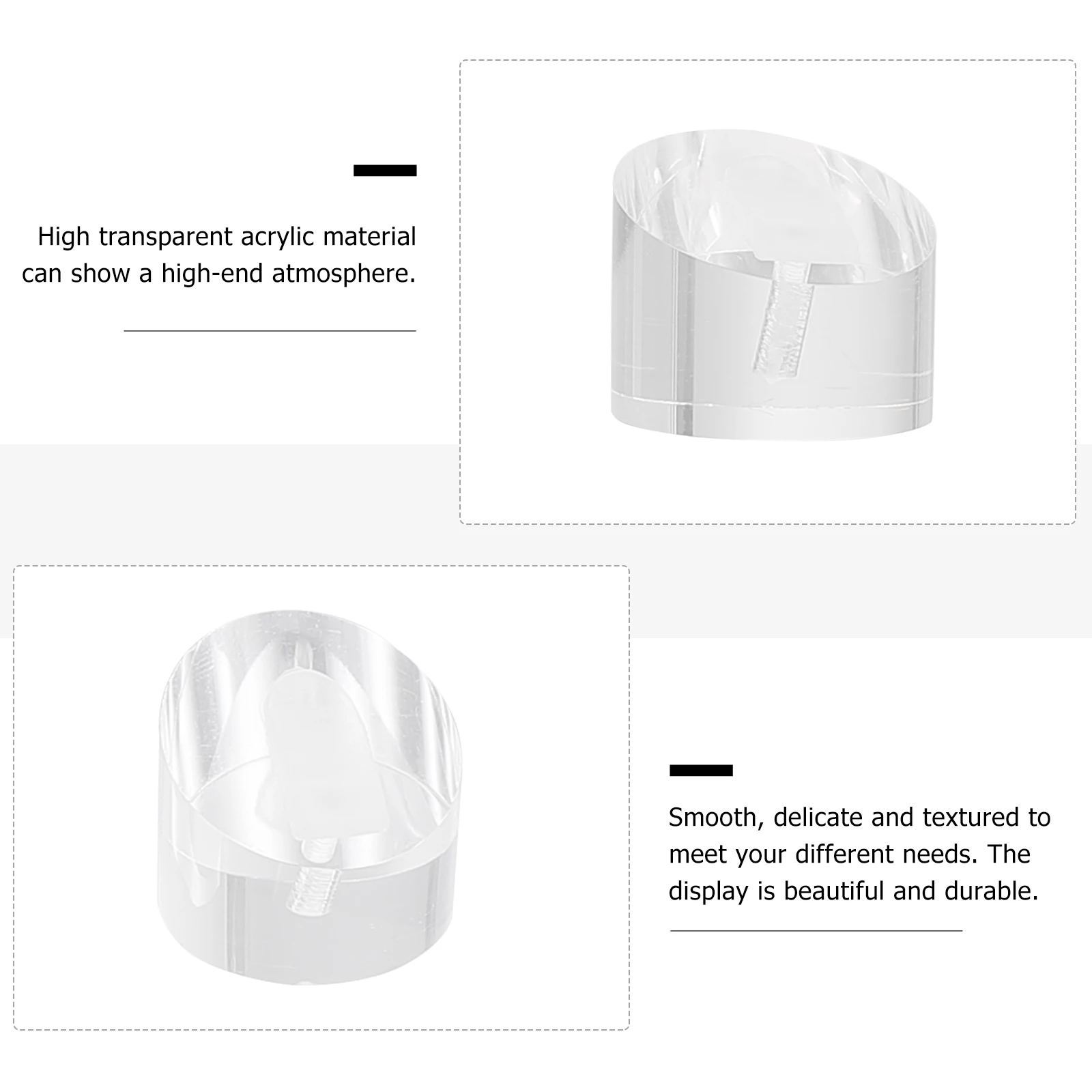 

7 Pcs Bracket Acrylic Ring Seat Holder for Jewelry Showcase Storage Hand Display