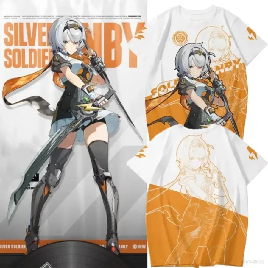 Game Zenless Zone Zero Anby Demara 3D Print T Shirt Women Men Summer Crewneck Short Sleeve Funny Tshirt Graphics Tees Y2k Top
