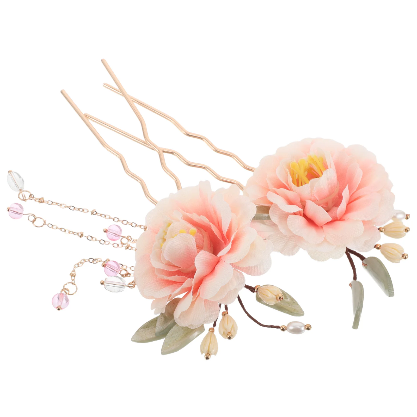 

2 шт. Традиционная китайская заколка для волос с кисточками Искусственные цветы для культурных витрин и фестивалей Китайская заколка для волос