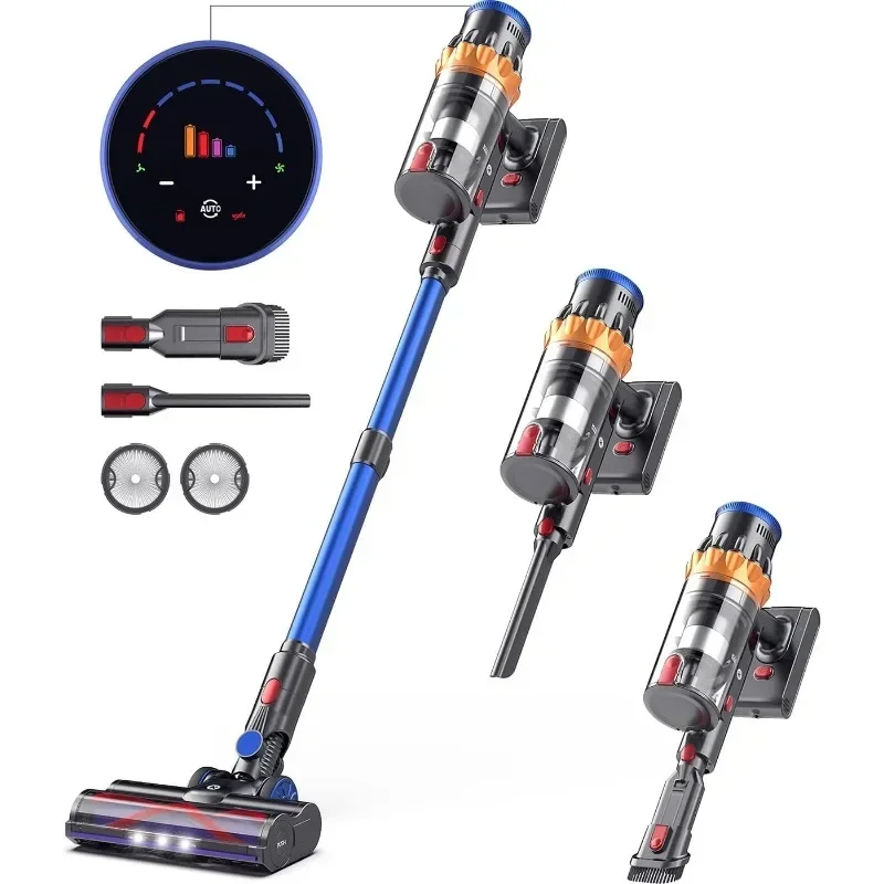 

Cordless Vacuum Cleaner Runtime Vacuum Cleaner for Home Anti-Tangle & Auto Mode Wireless Vacuum Carpet Hardwood Floor