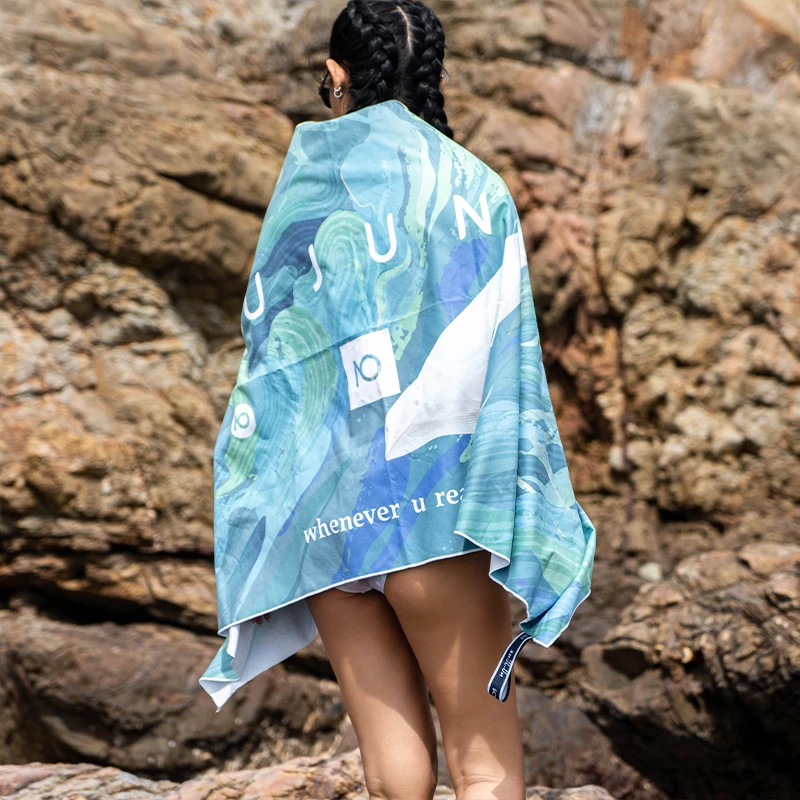 Nu-June Unisex Beach Swim Towel Waterproof Quick Dry Surfing Swimming Cover Up Portable Sports Gym Travel Fitness Towel