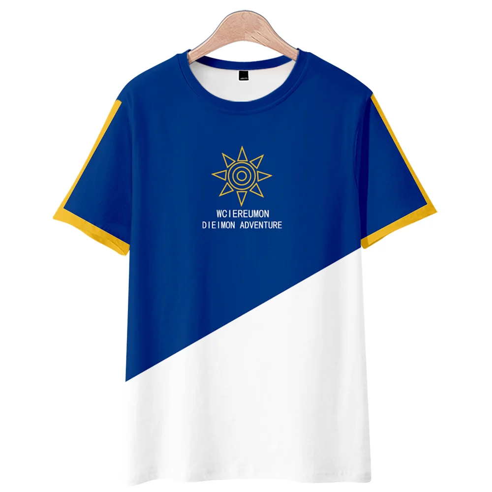 Digimon Adventure 3D T-shirt para homens e mulheres, Graphic Tees extragrandes, Anime Cosplay, Manga curta, Verão, Meninos, Meninas, Crianças, 2023