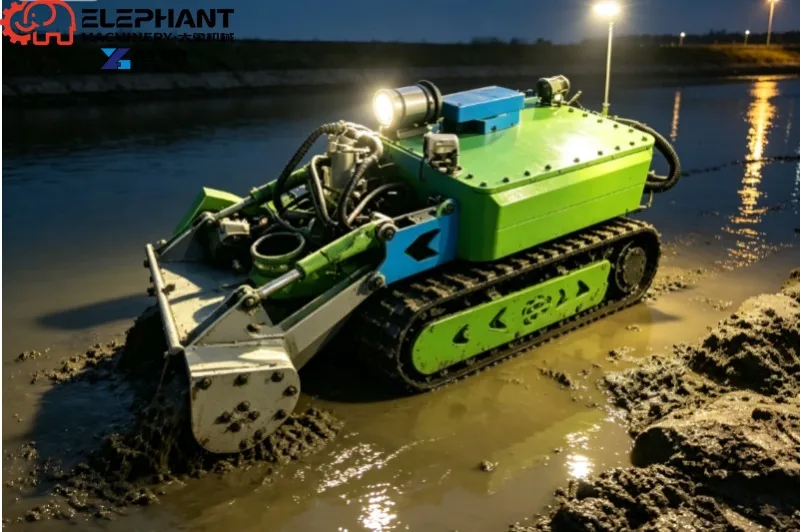 Explosion‑Proof Dredging Robot Remote‑Controlled Silt Sand Sediment Cleaning Machine For Petrochemical Tank Desilting