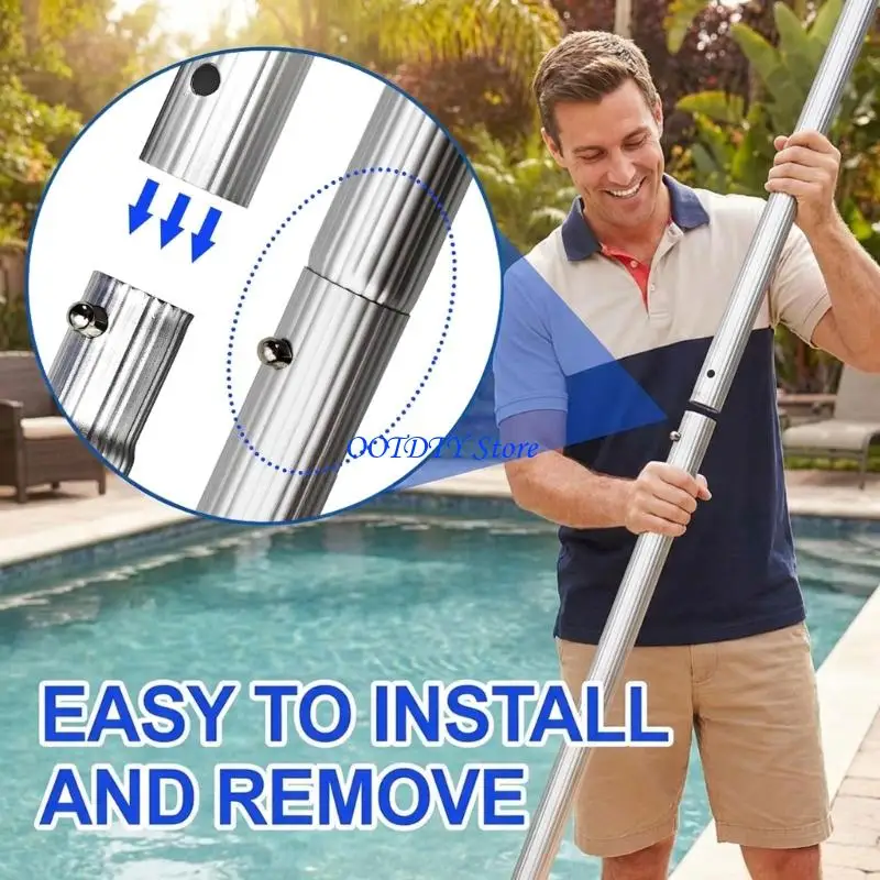 367A Long Robotic Pool Cleaner Retrievers With Aluminum Rods Adjustable Swimming Pool Poles Accessories