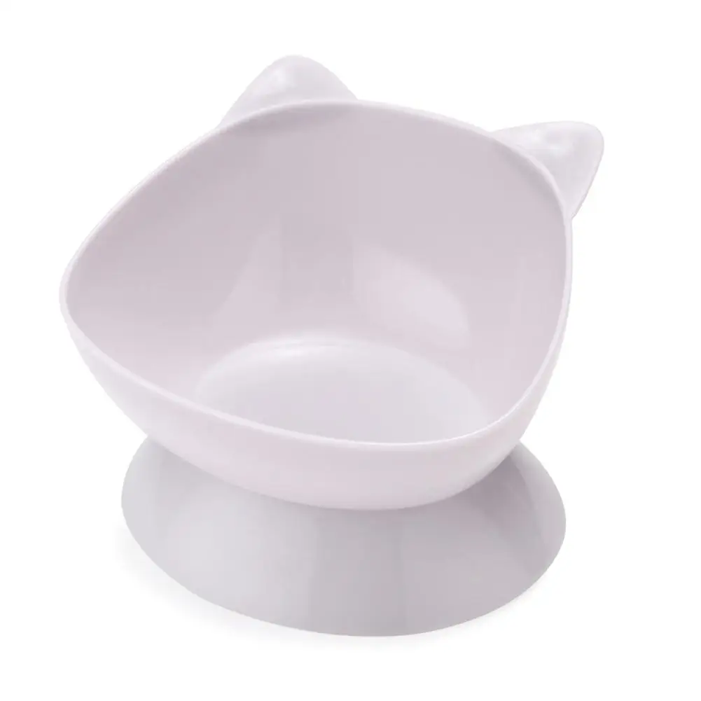 Cuenco para mascotas de pie alto, protección Diagonal desmontable y lavable, lavabo con lazo, anticonbinación de alimentos para mascotas, cuello de plástico Foo S6E9