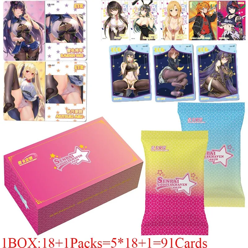 Tarjeta de colección de Goddess Story Senpai Goddess Kiss 4, caja de refuerzo, regalo de cumpleaños para niños, juego de mesa, juguetes familiares de Navidad