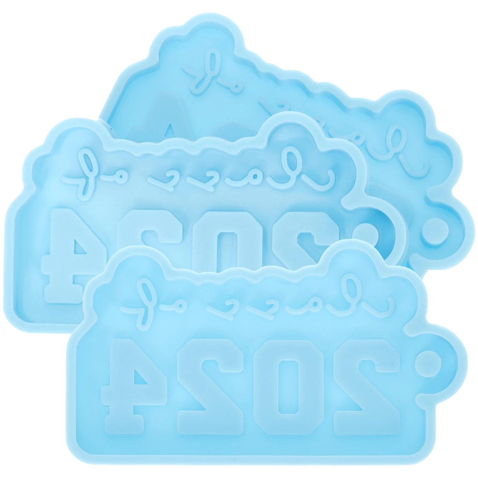 

3pcs 2024 Key Chain Silicone Pendant Molds Craft Resin Mold Decorative Accessories Lightweight Durable Unique Portable Diy