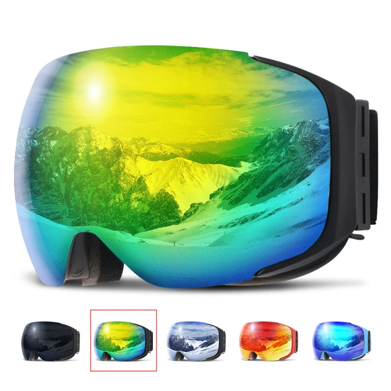 COPOZZMagnet Ski Goggles Adult Double-Layer Anti-Fog Men's and Women's Large Spherical KOCA Myopia Single and Double Board Equip