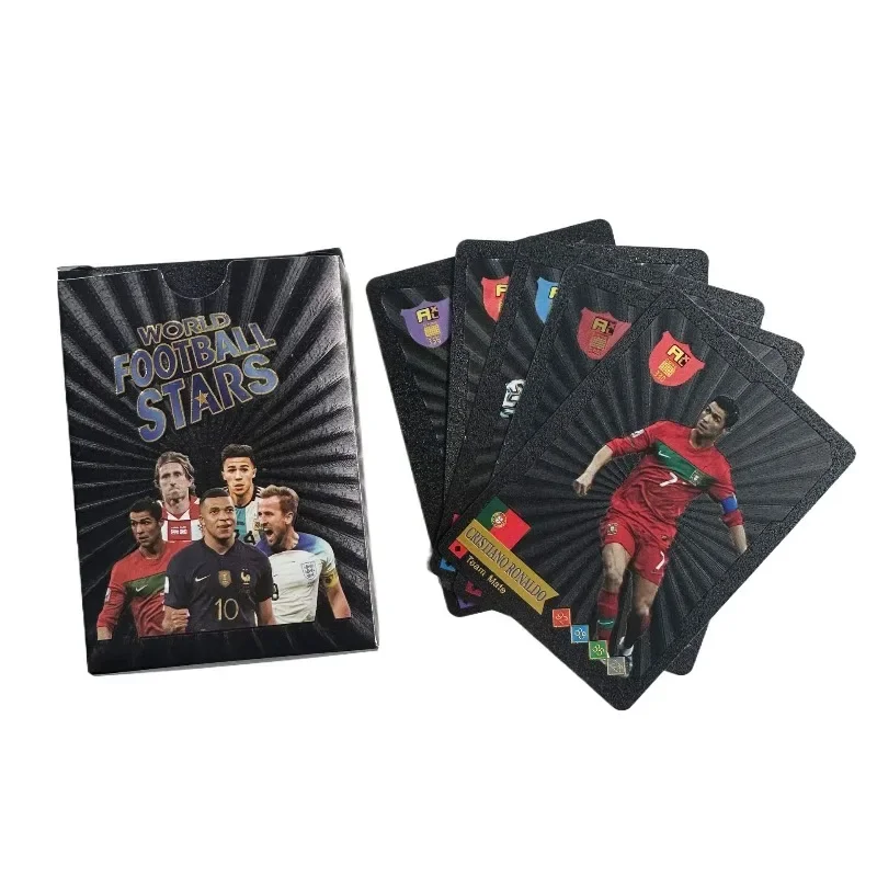 55 Stück/Box 2026 FIFA Weltmeisterschaft Star-Karten-Sammelset Gold/Silber/Schwarz/Farbhintergrund Gedenk-Sammlung – Detail 1