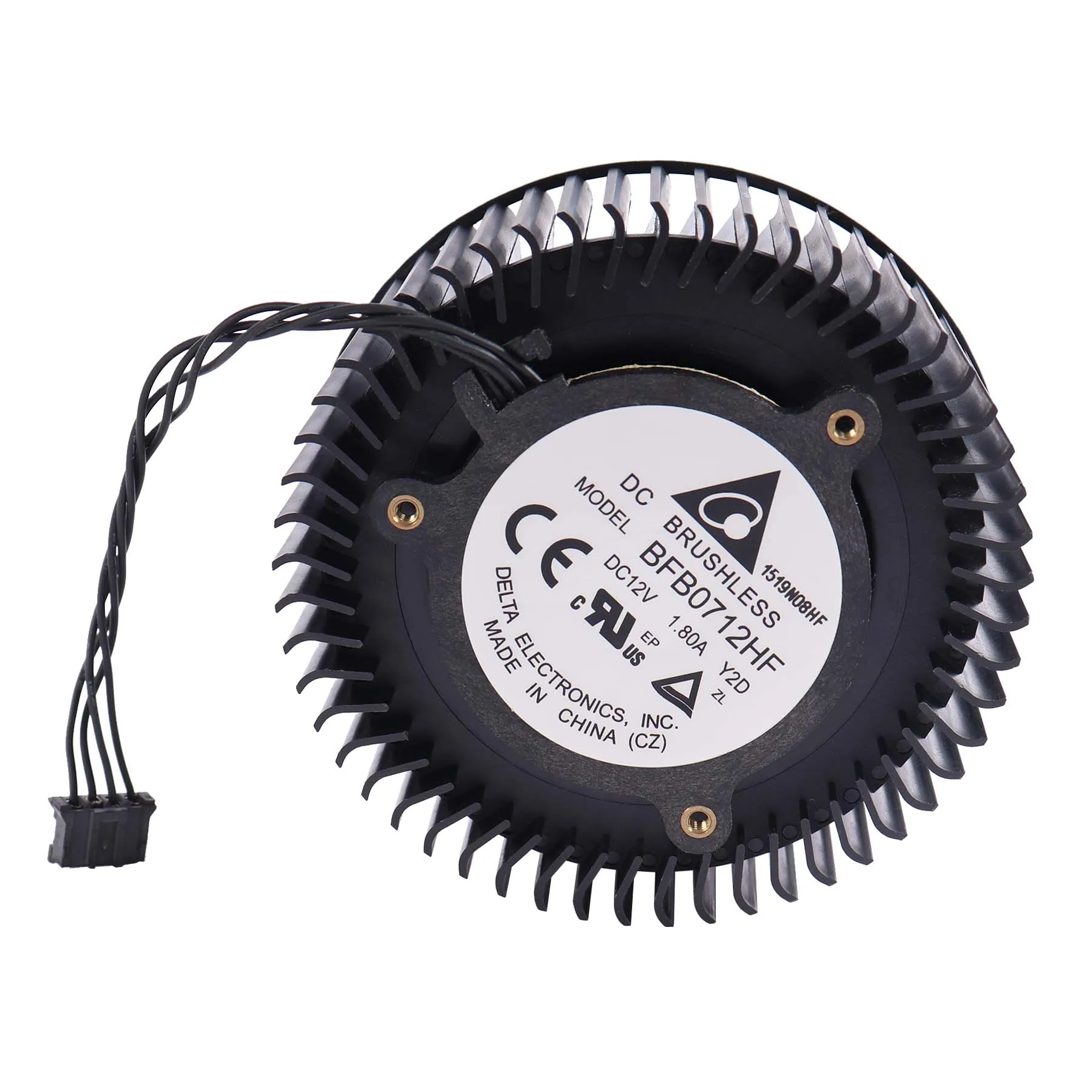 

65x25 мм Nevermore Delta BFB0712HF DC 12 В 1,8 А GTX670 турбинный охлаждающий вентилятор, совместимый с очисткой воздуха 3D-принтера StealthMax