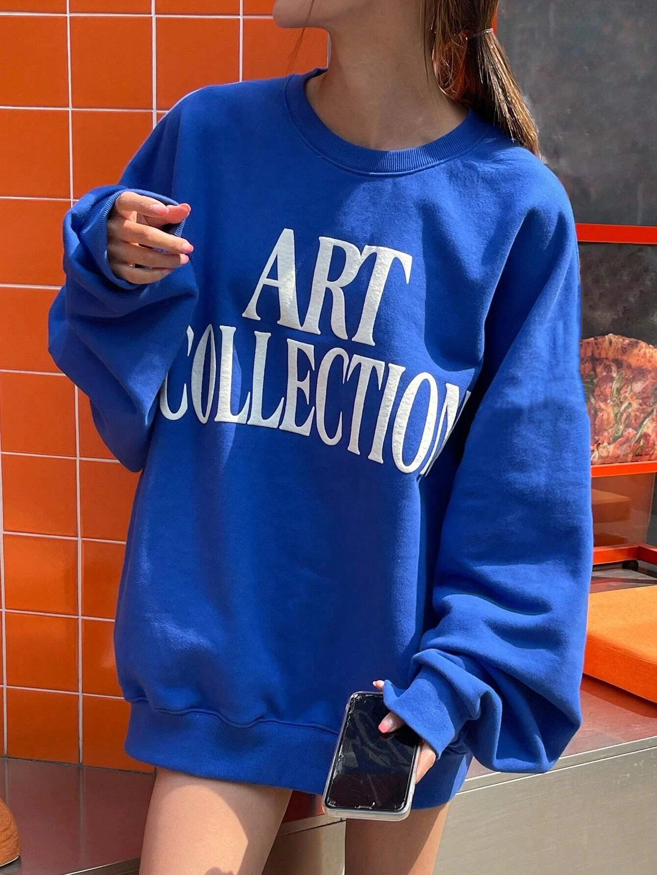 Art Collectloy Letter Printing Women Sweatshirt Harajuku Casual Hoody Fashion Loose Hoodie Autumn Warm Vintage Fleece Woman Top