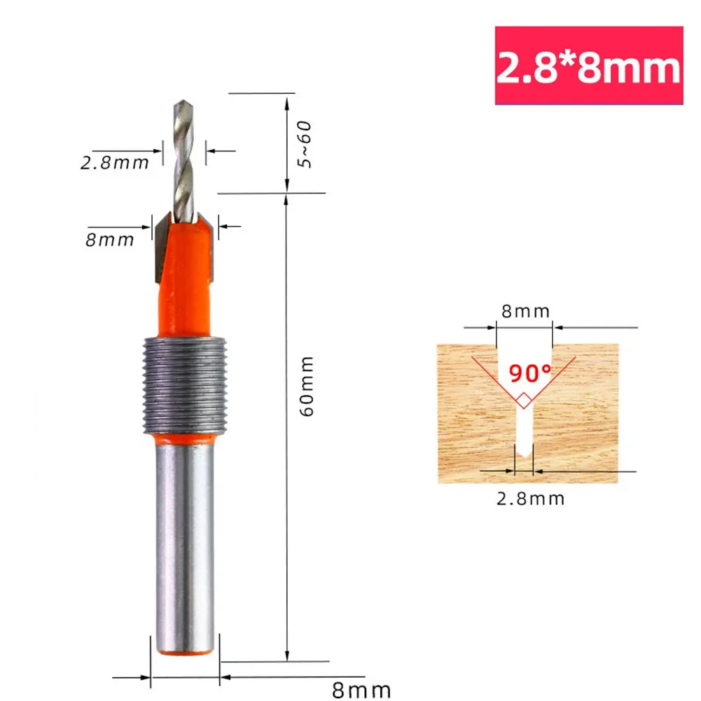 목공 라우터 비트 밀링 커터 나사 추출기, 레몬 철거 목재 드릴, 섕크 카운터 싱크 드릴 비트 도구, 8mm, 10mm, 1PC