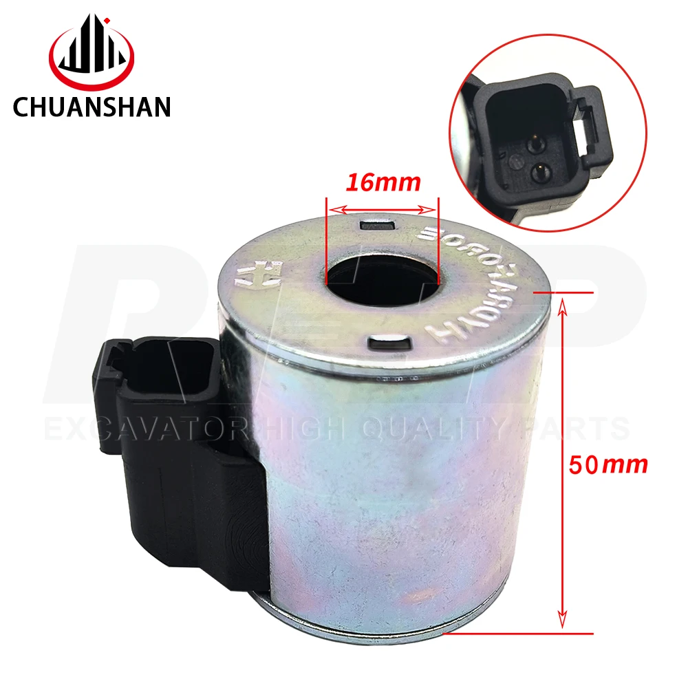 

4303712 4303724 Engineering Machinery Parts For XGMA808F Solenoid Valves.Coil Height 50,inner Diameter 16