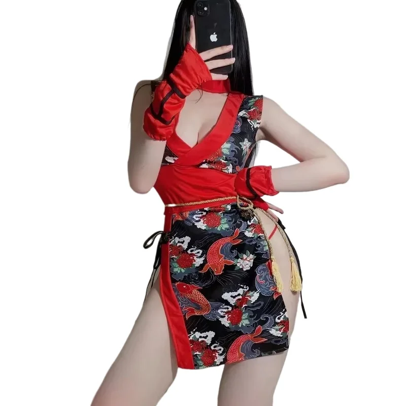 

Japanese Kimono Uniform Cosplay Set Passion Costume Charming Sexy Lingerie Role-Playing Kimono Costume