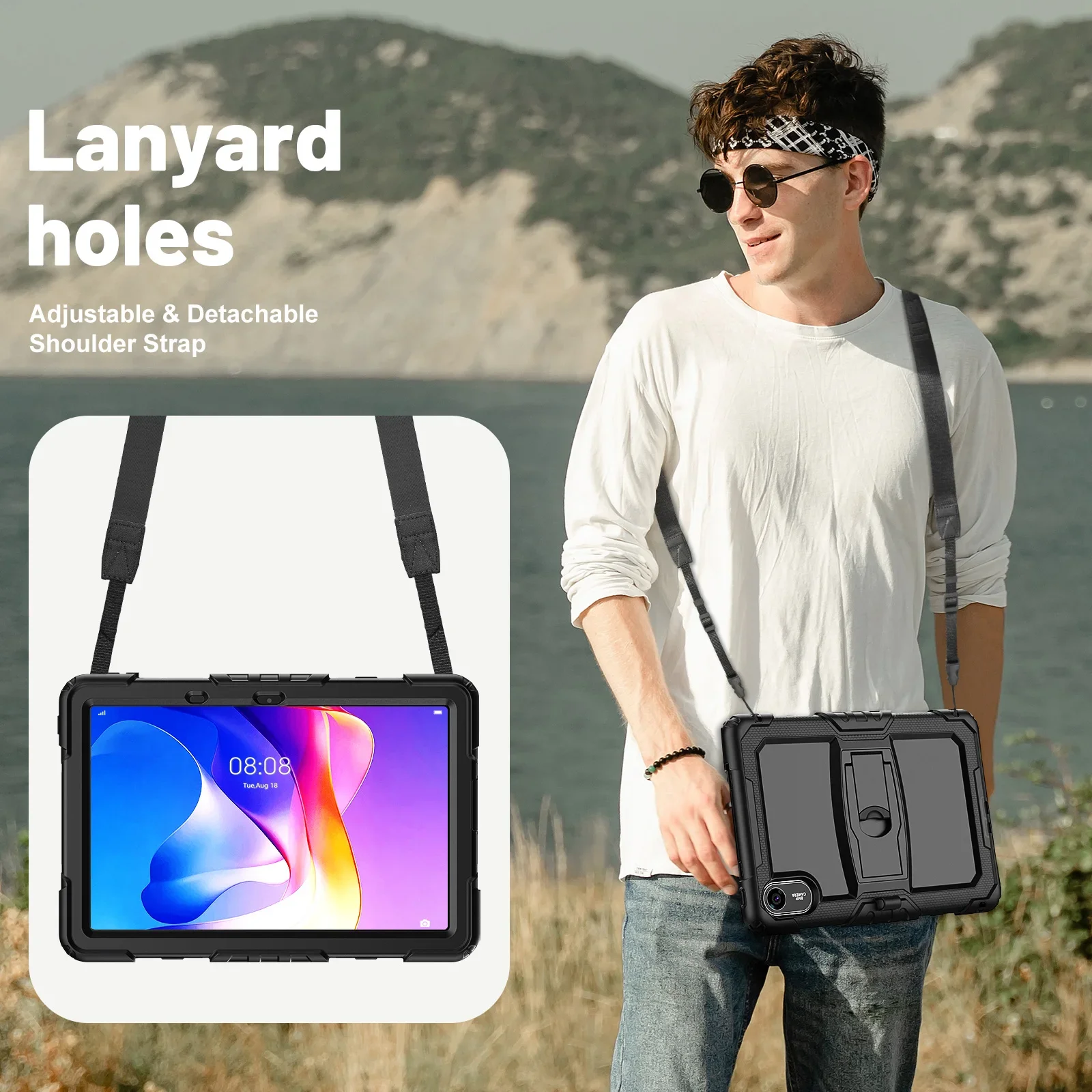 For Xiaomi Redmi Pad 2 Pad2 11 inch 2025 Heavy Duty Rugged Tablet Case Capa Shockproof Silicon PC Hybrid Stand Strap Cover Funda 6