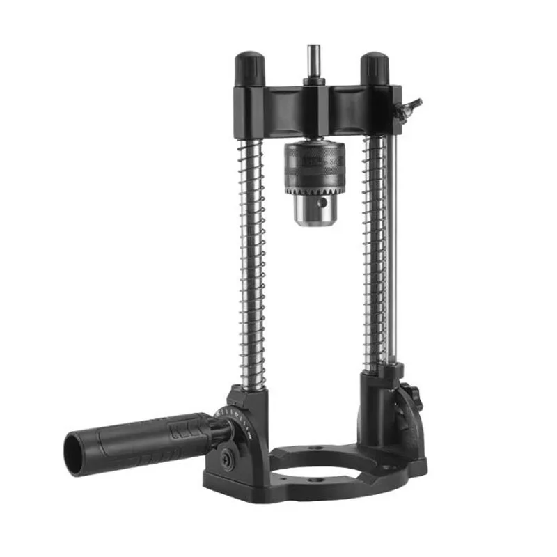 Portable Multi-Angle Drill Press Stand, Mini Bench Holder for Hand Drills, 1.5-13mm Clamp Range Woodworking Tool