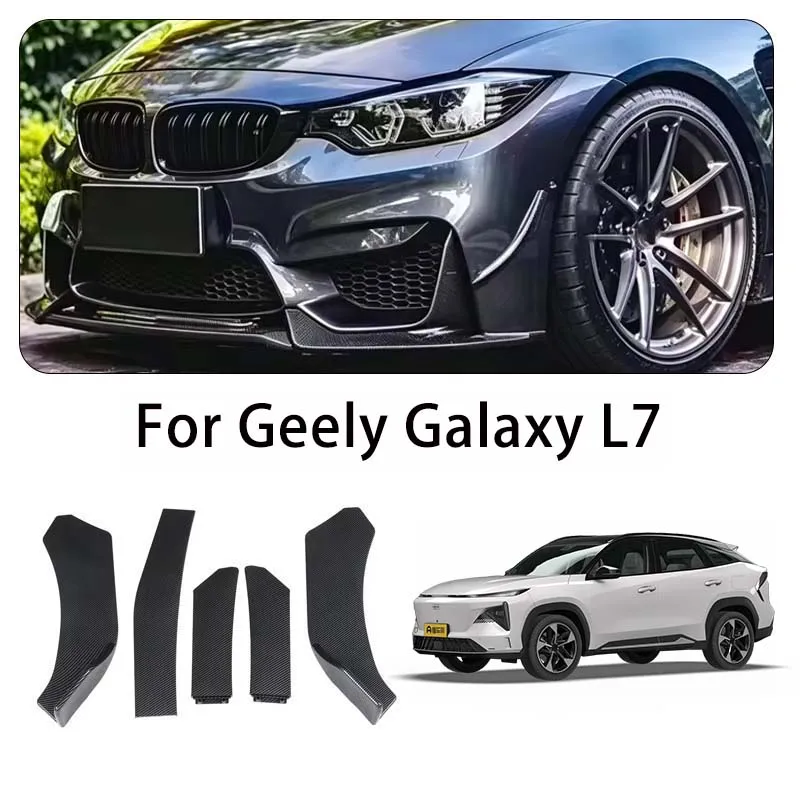 For Geely Galaxy L7 body kits 5-Segment Adjustable Front Bumper Lip Splitter Body Kit