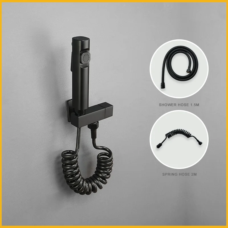 Пистолет-распылитель для туалета, латунный настенный кран высокого давления из АБС-пластика, белый ручной пистолет-распылитель для биде, ванной комнаты