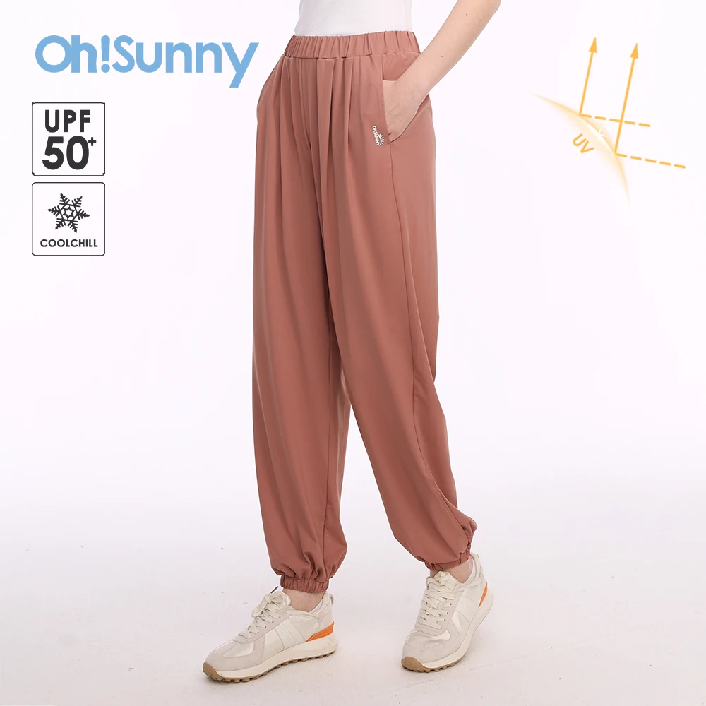 

OhSunny Women Jogger Pants Sun Protection Anti-UV UPF50+ Oversize Casual Loose Trousers 2024 New Streetwear for Outdoors