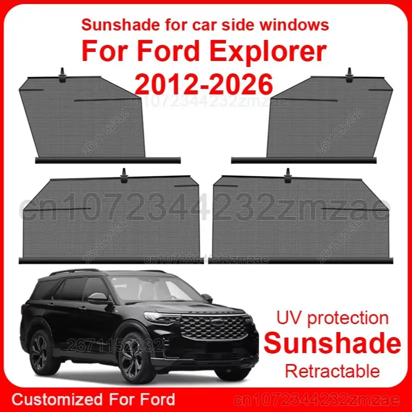 Pare-soleil personnalisable pour Ford Explorer U502 CD6, protection pare-brise avant et arrière, accessoires de voiture