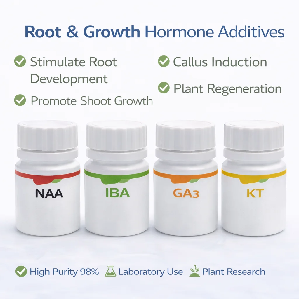 NAA IBA GA3 KT Plant Growth Regulator Tissue Culture Grade 98%Stimulate RootDevelopment Promote Shoot Growth Callus