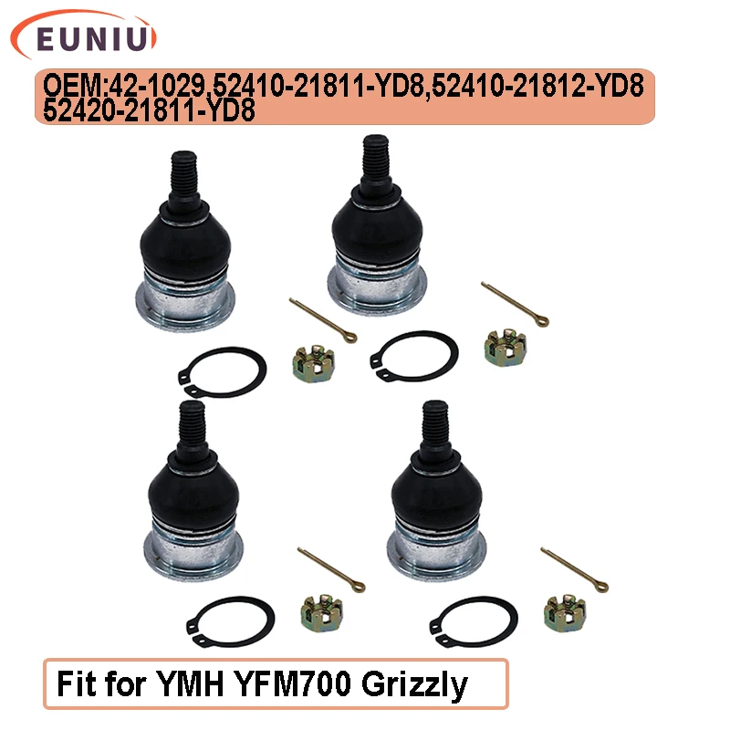 

Верхний нижний шаровой шарнир для YMH YFZ450R Raptor 660 Raptor 700R YFM YFM700 Grizzly 550 700 ATV 42-1029, аксессуары
