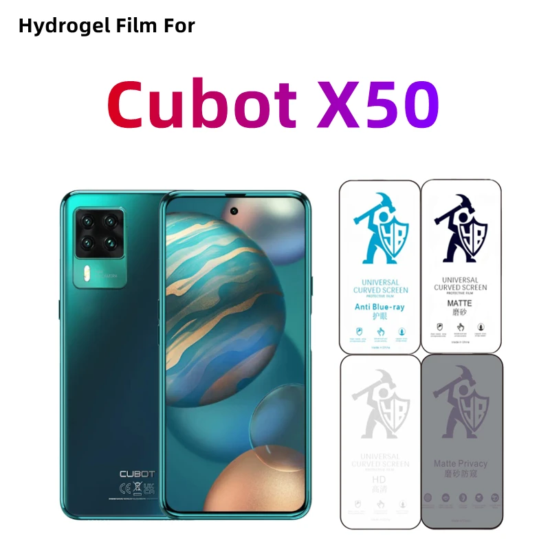 2 uds película de hidrogel mate para Cubot X50 HD Protector de pantalla para Cubot X50 cuidado de los ojos privacidad Anti espía película protectora mate