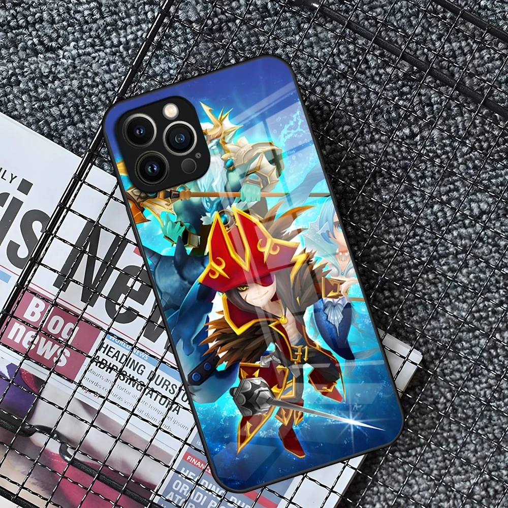 Game Summoners War Sky Arena Phone Case For IPhone 16 15 14 Pro 11 13 12 Mini XS XR Max 8 7 6 Plus SE 2020 Glass Design Cove