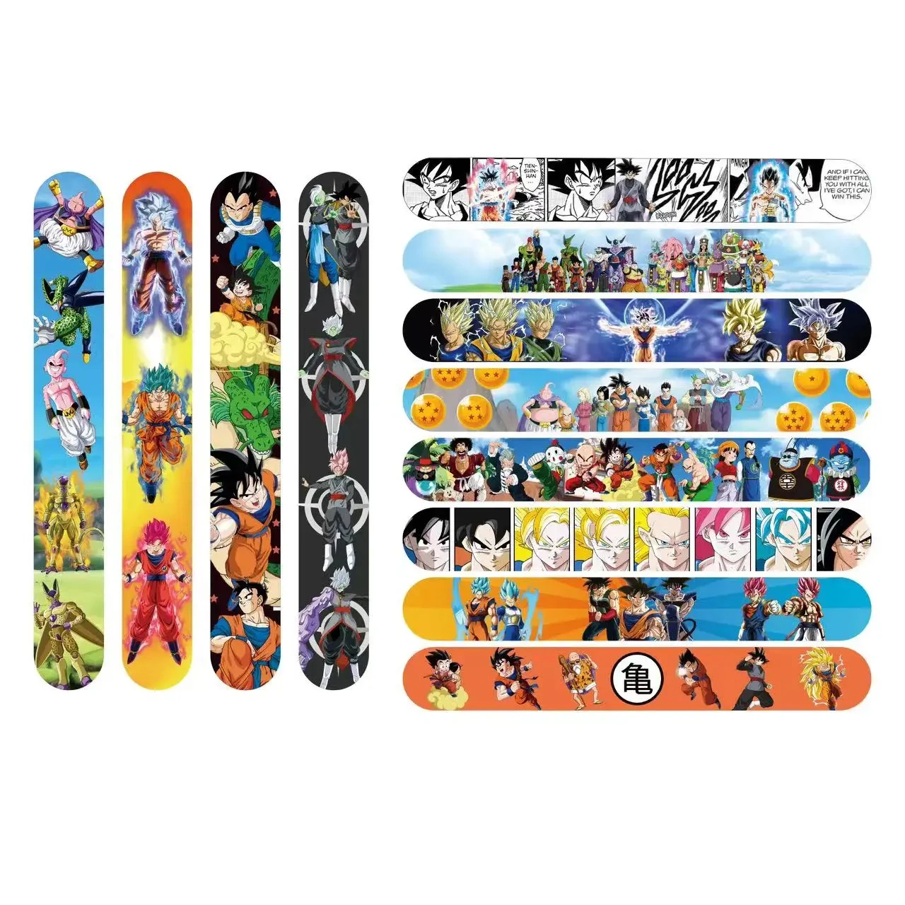 10/20/30pcs Dragoned Ball Anime Slap Silicone Wristband Snap Bracelets Party for Kids Birthday Party Baby Shower Favors Gift