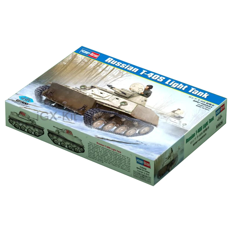 Hobbyboss 83826 1/35 Scale Soviet T40 T-40S Light Tank Vehicle Car Hobby Craft Toy Plastic Model Building Kit