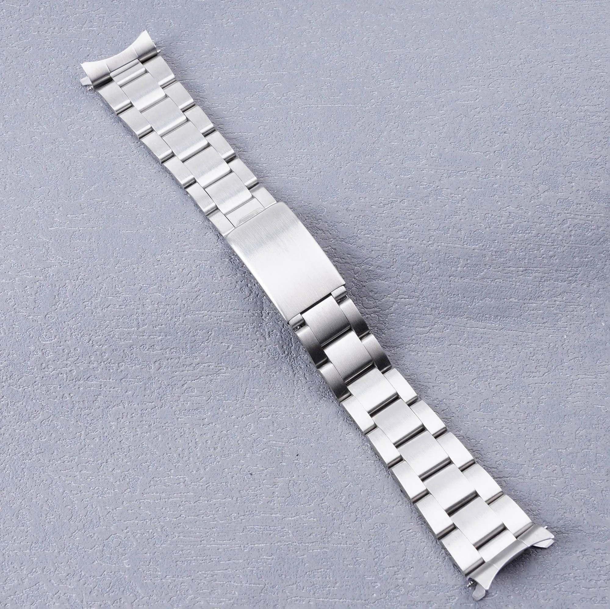 

Rolamy 20mm 316L Stainless Steel Silver Hollow Endband with Oyster Bracelet Watch Band For Seiko 5 SRPE53 55 51 57 58 60