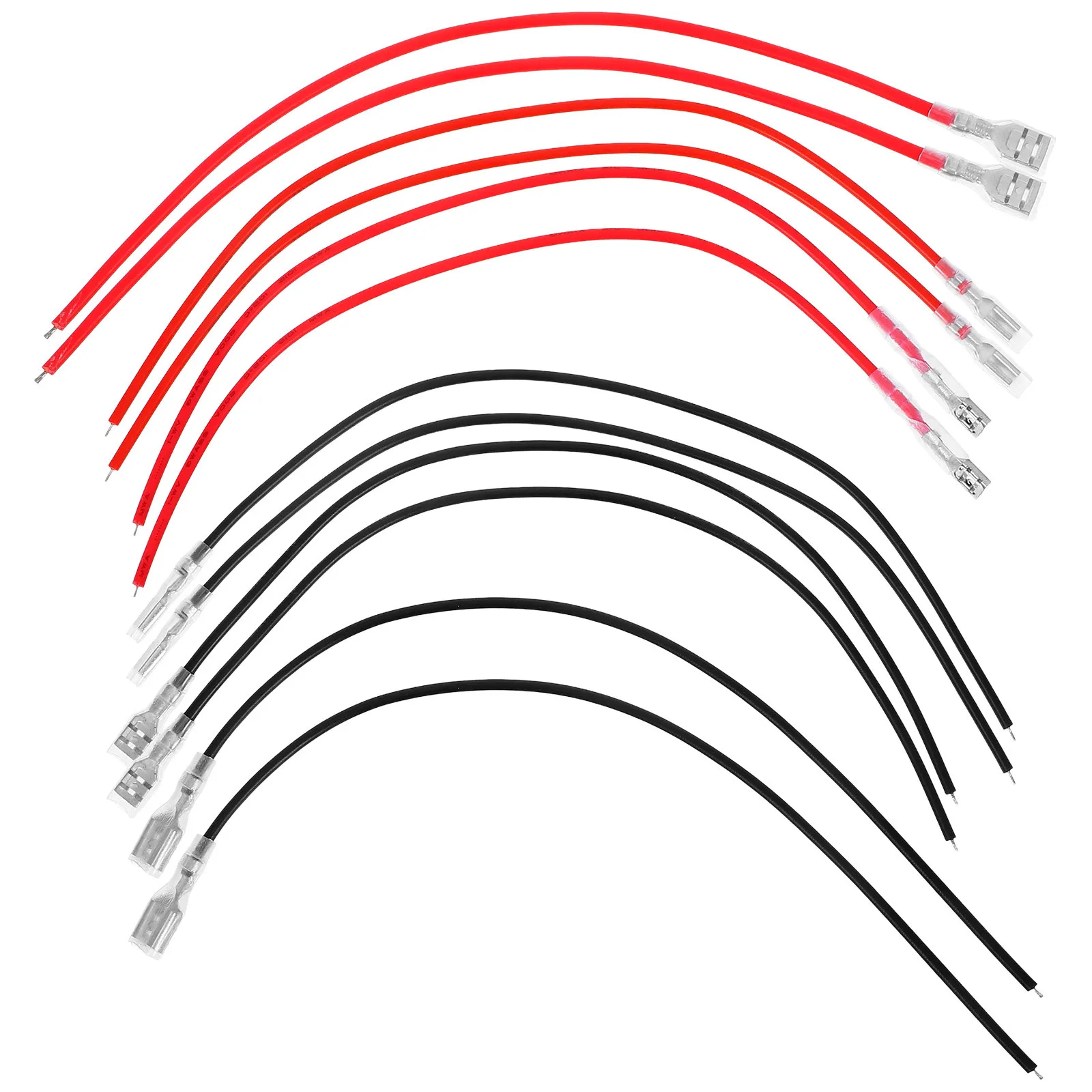 

30Pcs Female Spade Crimp Terminals Insulated Set Red Black 2.8mm 4.8mm 6.3mm Wire Connectors for Car Motorcycle Electrical