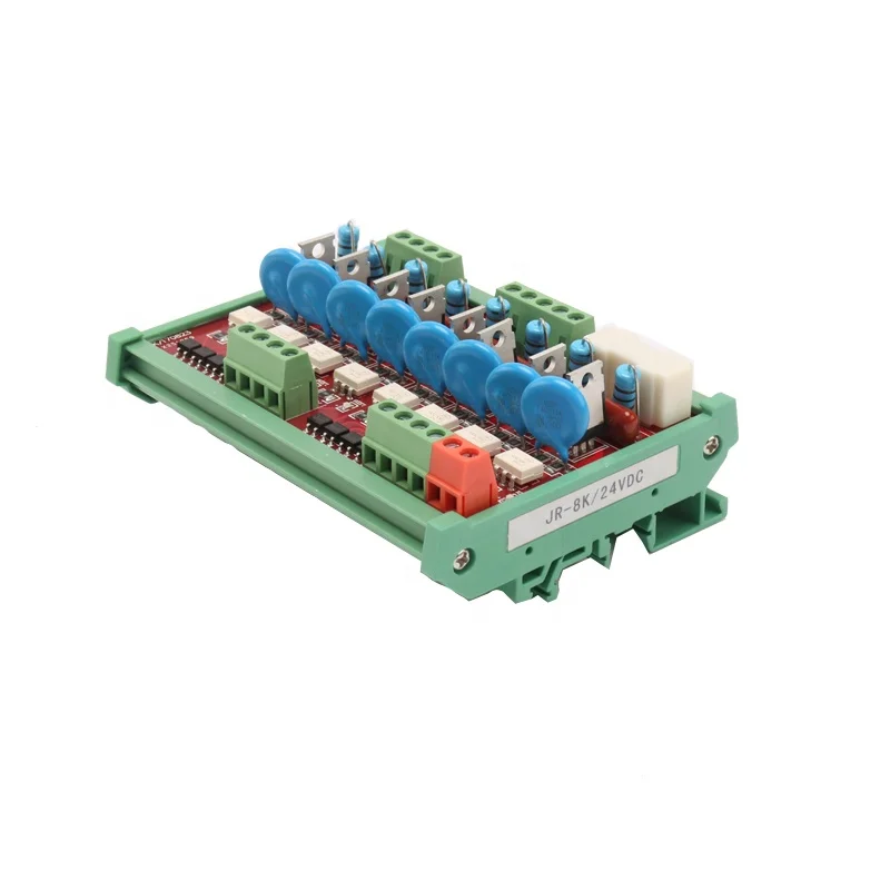 Picture 4: Ginri JR-8K 8 Channel Plc Amplifier Board  Protected Plc Module  DC 24V Input SCR Modules With Din RAIL Mounting Base