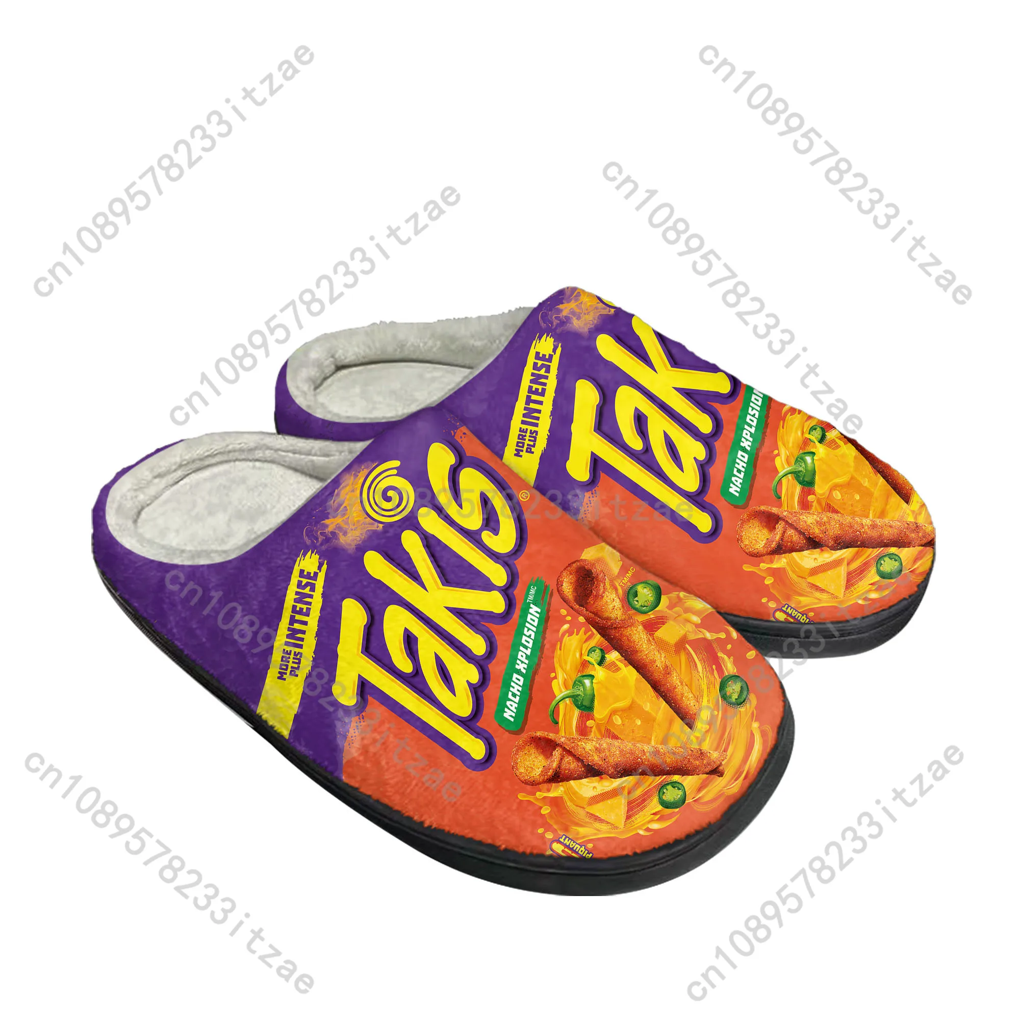 

Funny Chips Takis Food Snack Home Cotton Slippers Mens Womens Plush Bedroom Casual Keep Warm Shoes Thermal Slipper Custom Shoe