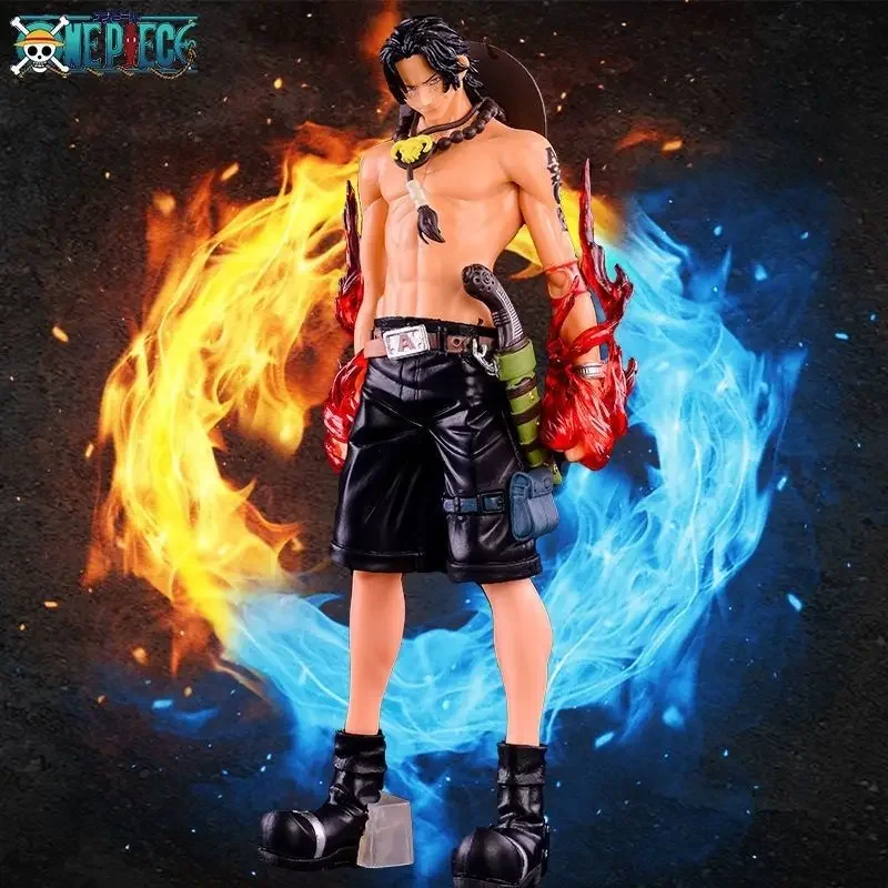 One Piece Portgas·D·Ace animation peripheral cartoon creative standing tabletop decoration ornaments boys toys high-value gifts