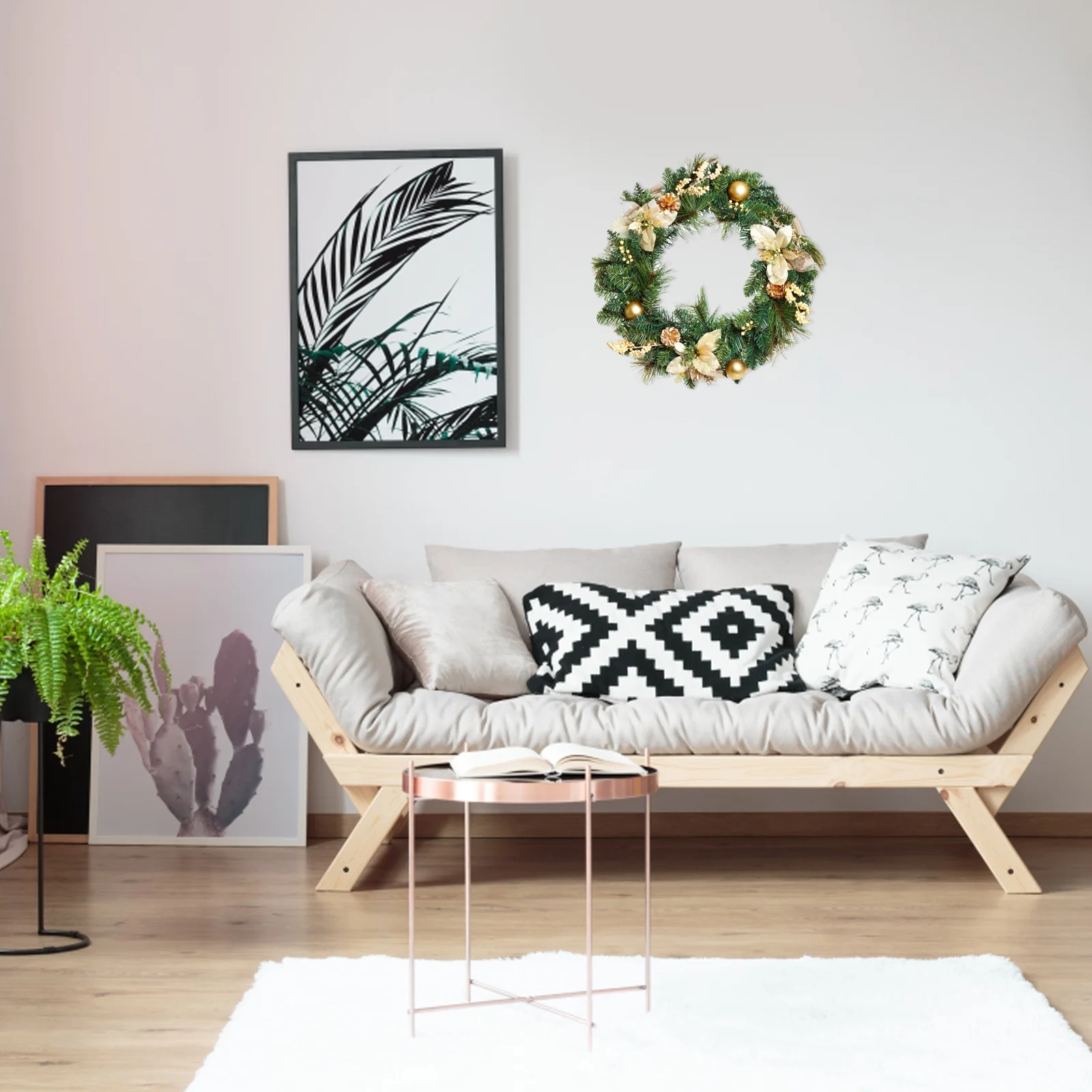 

Grapevine Wreath 30Cm Burlywood Natural Rattan Craft Base for Dried Flowers Seasonal Decor Home Wedding Party DIY Ornament Vine