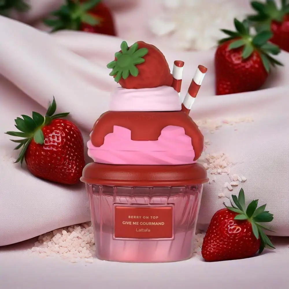 

Lattafa Berry On Top Eau de Parfum Sweet Gourmand Unisex Perfume with StrawberryLong Lasting Dessert-Inspired Fragrance