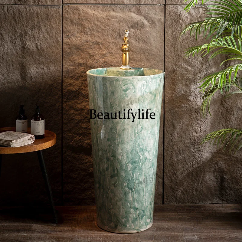 Outdoor wash basin Outdoor wash basin Garden household column type washbasin Integrated floor type
