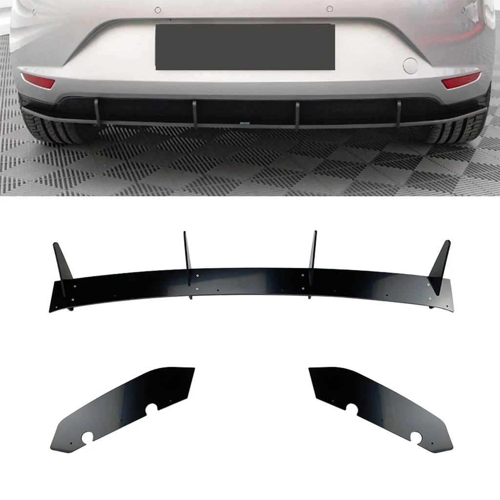 

Car Rear Bumper Diffuser Lip Rear Side Splitters Spoiler Lip For SEAT Leon Hatchback MK3 2013-2016 Body Kits Tuning