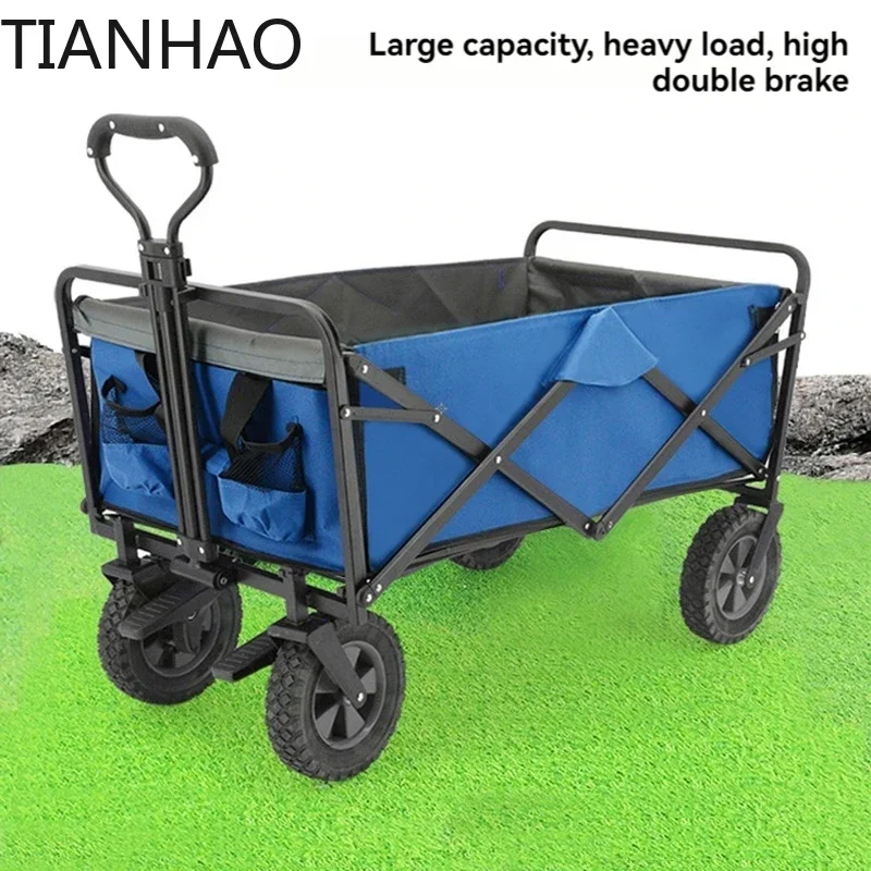 New Small Portable Folding Trolley Trolley Supermarket Outdoor Camping Car Fishing Camping Handling Cargo Trailer