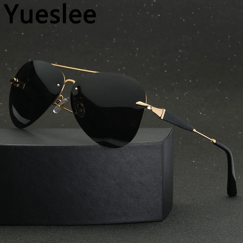 49784 Pilot Retro Polarized Light Luxury Sunglasses Men Women Fashion Shades Uv400 Vintage Glasses Men Sunglasses