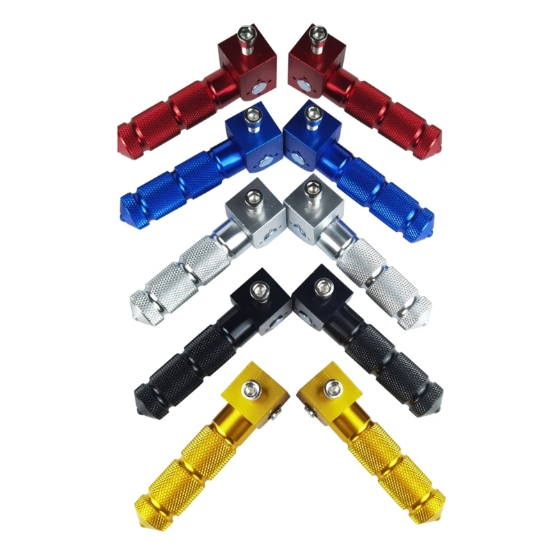 Aluminum Alloy Universal Pedals Folded Footrest Footpeg For Motorcycles Bicycles Electric Vehicles Mopeds Karts Scooters