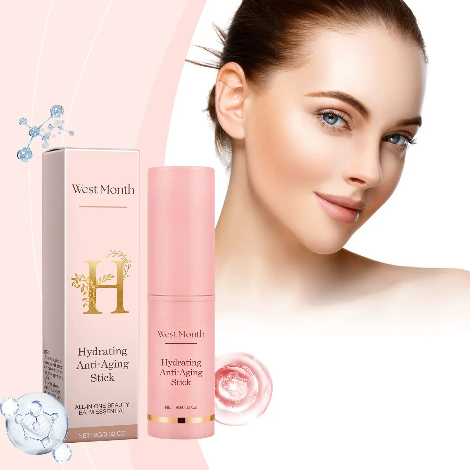 Hydrating Moisturizing Balm Soft Skin Stick for Face & Body Smooth Silky Skin Care Ramadan Gift for Women Eid Mubarak
